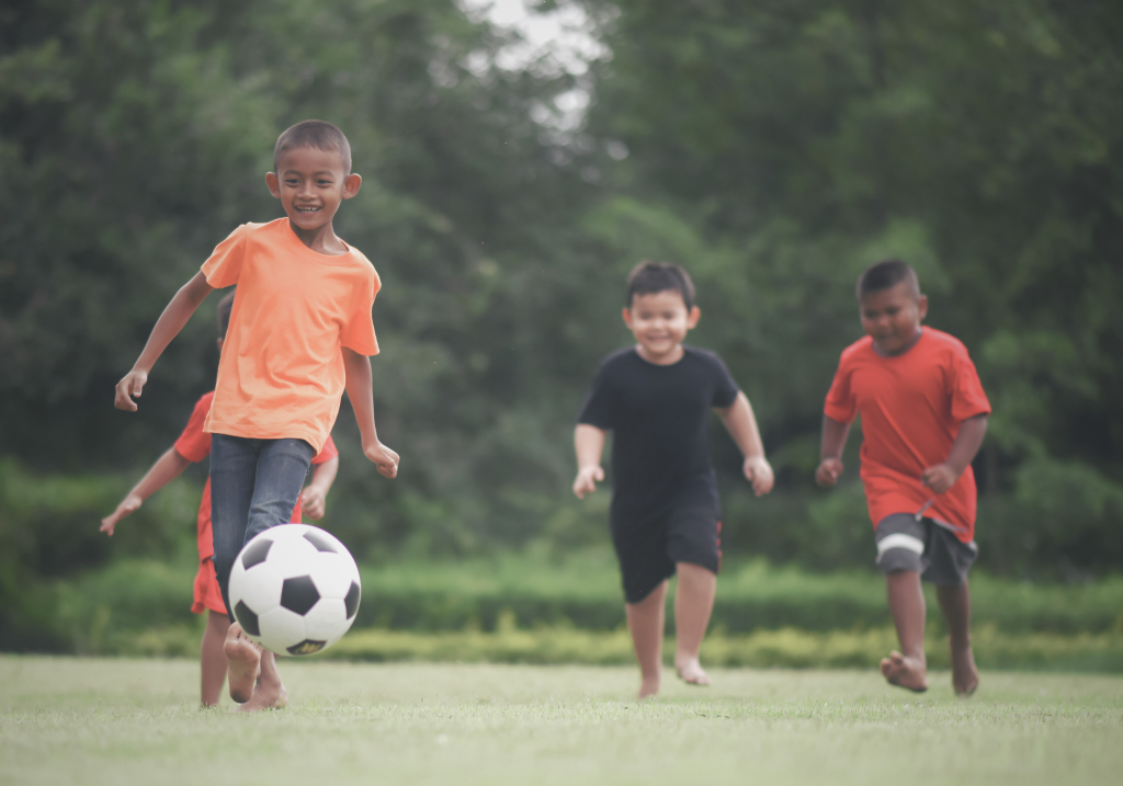 kids playing soccer