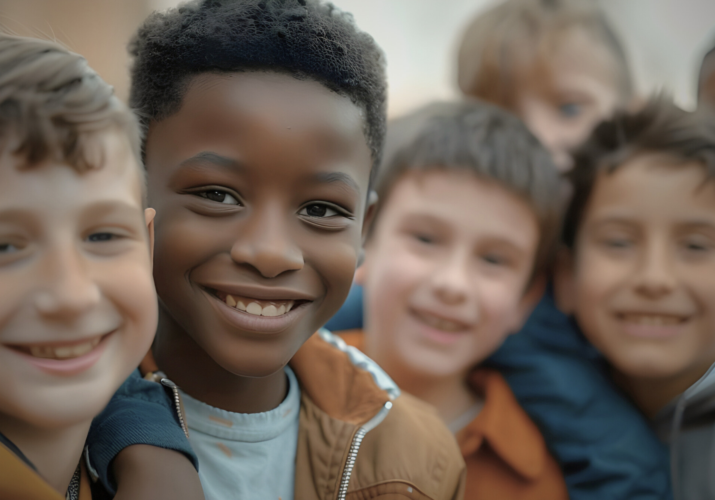 group of young boys smiling