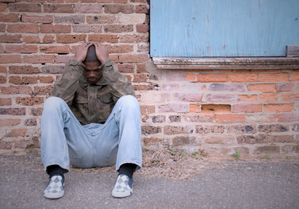 young homeless teen