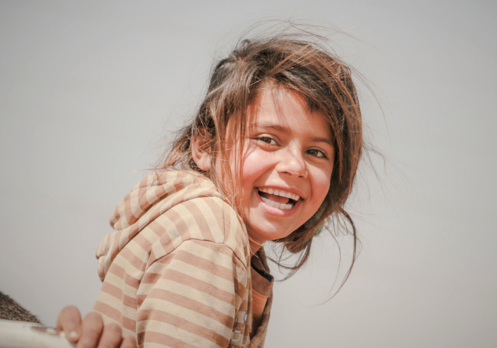 young child smiling